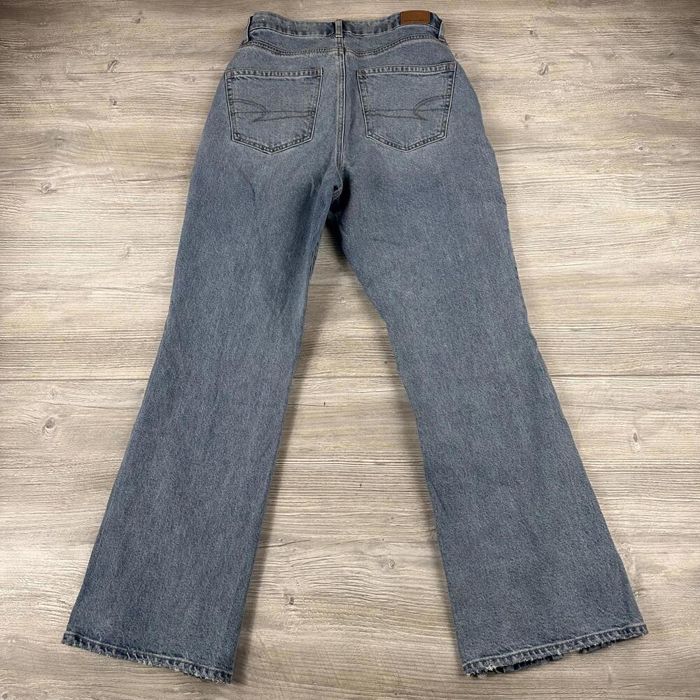 American Eagle Jeans Womens 8 Reg 30x30 Light Wash Curvy 90's Bootcut Rayon Y2K - Picture 7 of 8